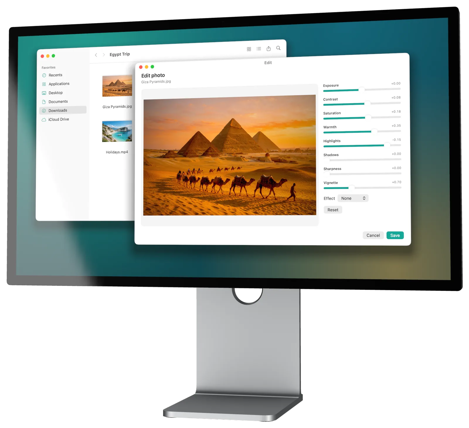 Retouch photos in seconds.